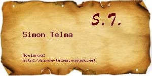 Simon Telma névjegykártya